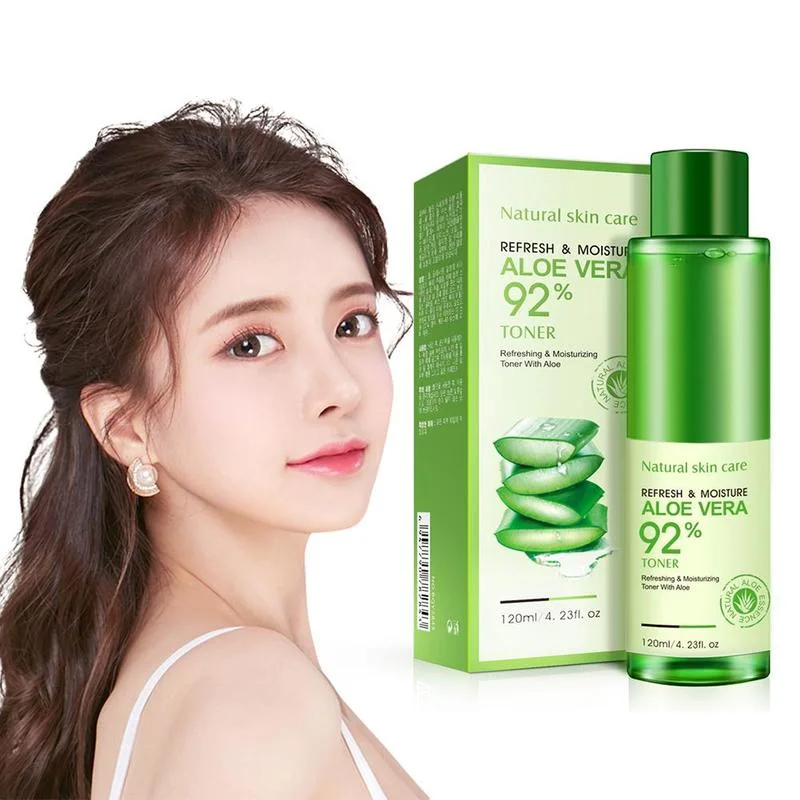 120ml Natural Face Toner Aloe Vera Gel Vc Skin Care Hydrating Moisturizing Vitamin C Lighten Pore Toner Korean Makeup