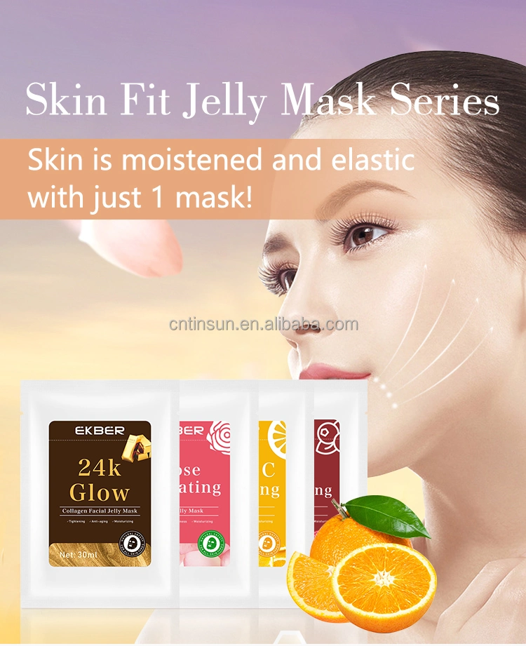 Vitamin C Rose Arbutin Orange Whitening Moisturizer Nourishing Firming Brightening Jelly Facial Mask