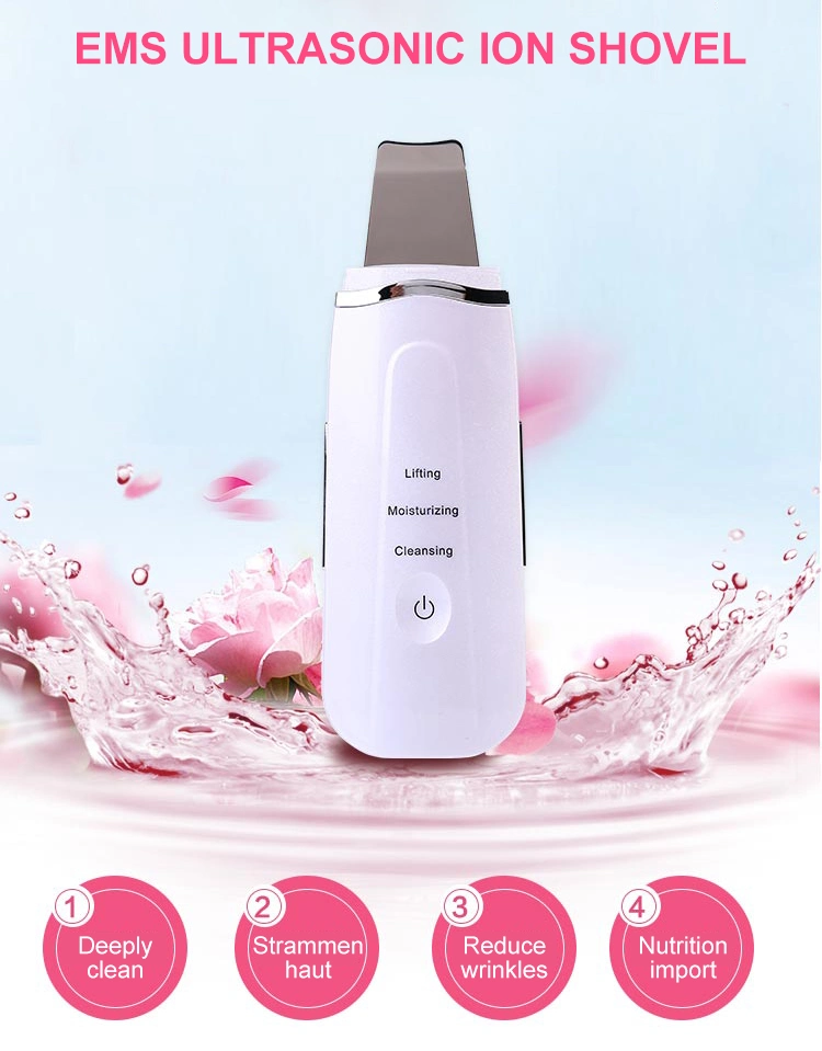 Facial Skin Scrubber, Skin Care Scrubber Comedone Extractor, Facial Skin Spatula, Pore Cleanser &amp; IP6X Waterproof USB Charger, Facial Lifting Tool