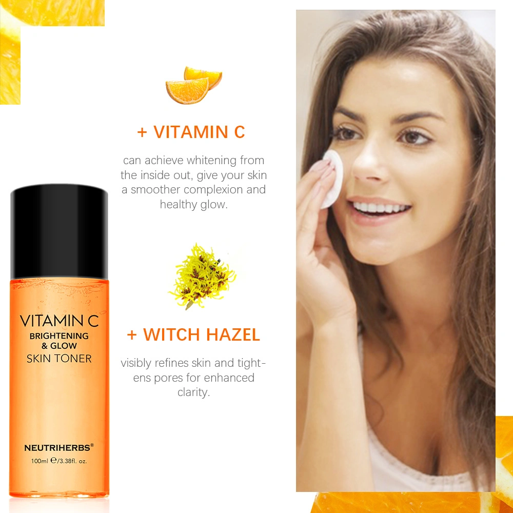 Private Label Custom Manufacturer Face Toner Vitamin C Skin Brightening Niacinamide Skin Care Vc Toner