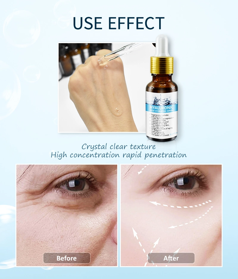 Private Label Skin Care Serum Hyaluronic Acid Vitamin E OEM Organic Anti Aging Brightening Wrinkle Face Vitamin C Serum