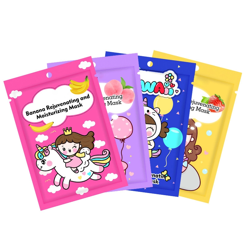 Skin Care Vitamin C Beauty Fruit Extract Strawberry Moisturizing Whiten Cartoon Girl Sheet Korean Facial Mask