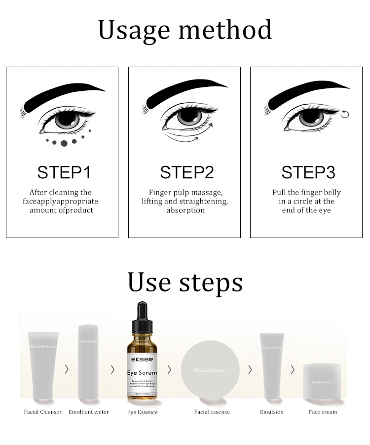 Remove Dark Circles Lift Firm Brightening Hyaluronic Acid Anti Aging Eye Serum