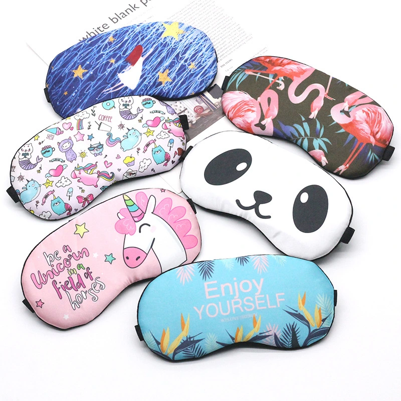 Cooling Custom Printed Eye Mask for Sleeping with Adjustable Strap Eye Patch with Cooling Gel Pad Inside