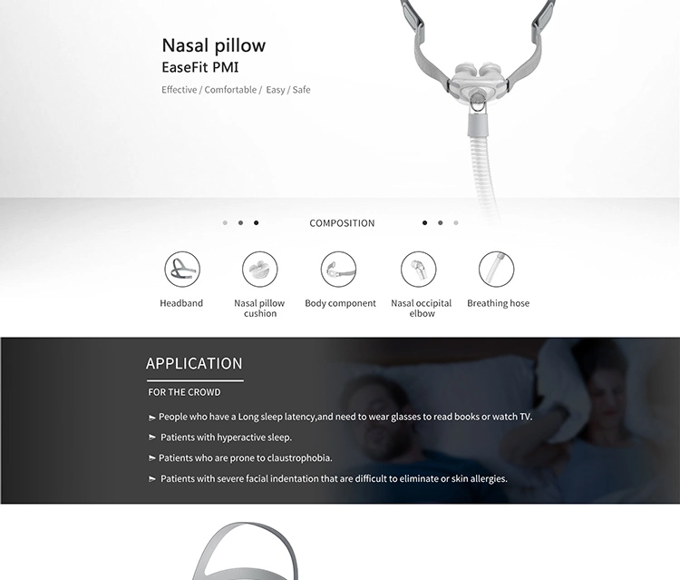 Nasal Pillow CPAP Mask with Gel Bipap Nasal Pillows