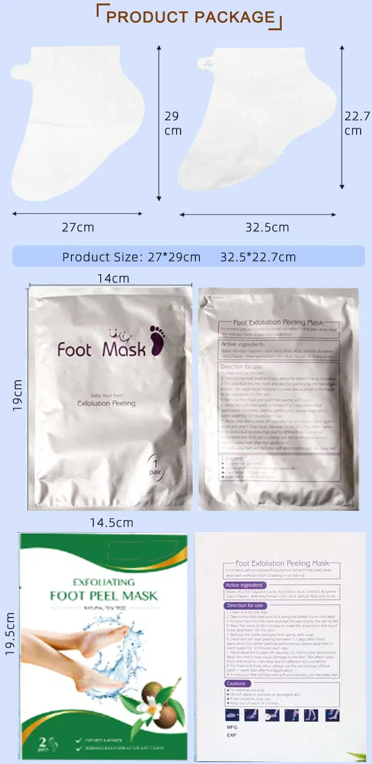 OEM Anti Crack Foot Cream Dryness Peeling Collagen Sheet Foot Mask