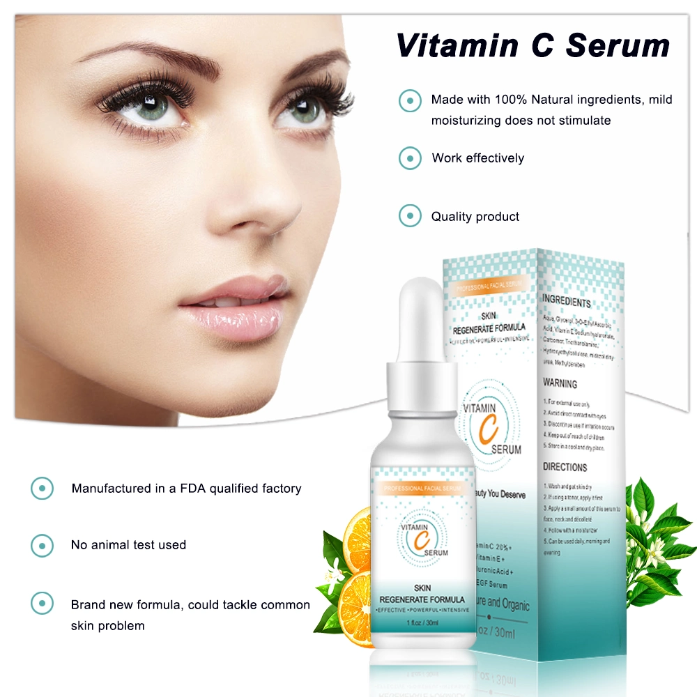 Wholesale Private Label Vitamin C Skincare Facial Anti Aging Brightening Organic Natural Vegan Serum for Face