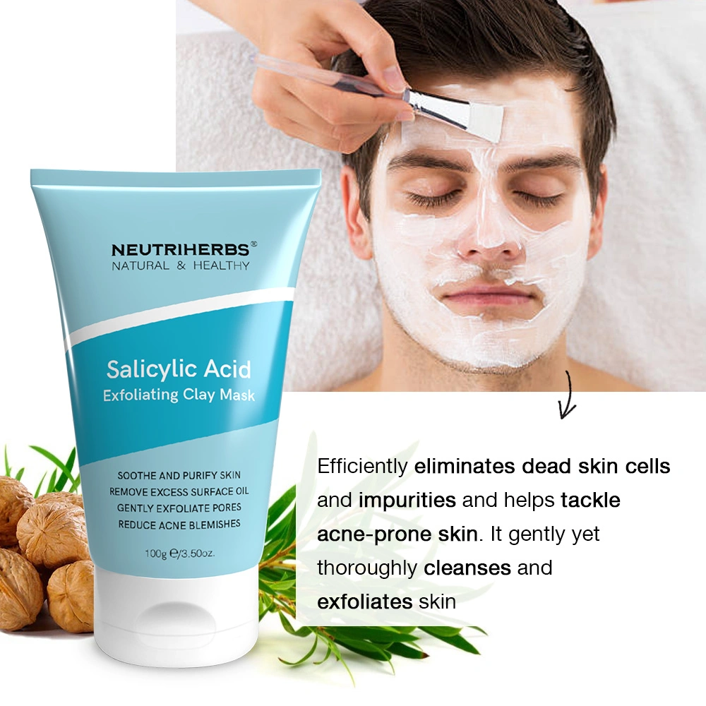 Best Selling Private Label Natural Organic Unclog Pores Salicylic Acid Clay Mask