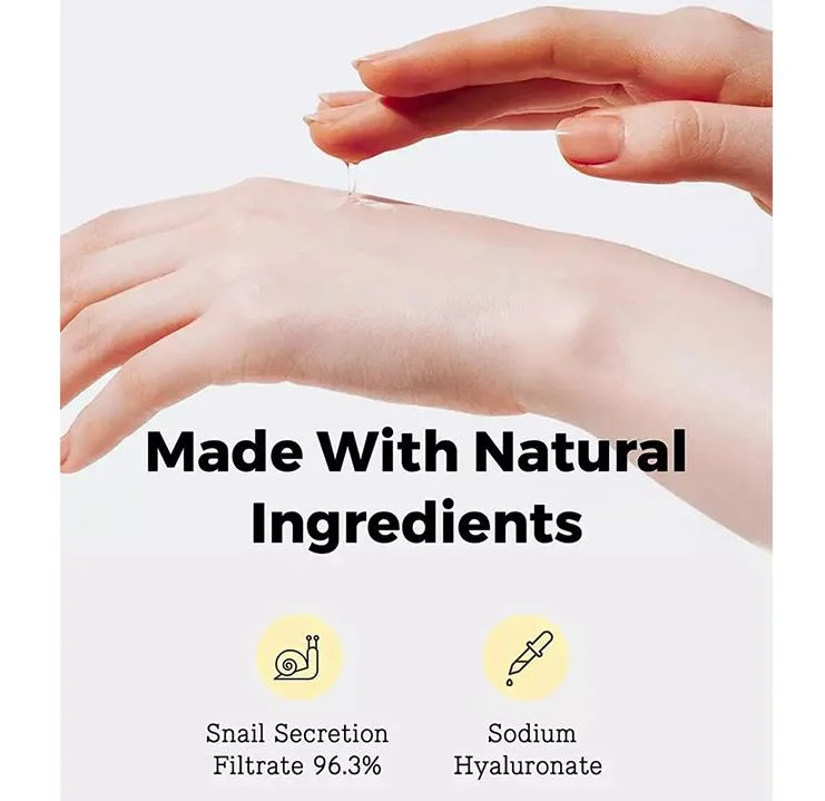 Online Wholesale Ready to Ship Korean Skincare OEM Snail Mucin 92% Serum Collagen Liquid Serum Original Moisturizes Reduces Fine Lines Face Skin Care Cream