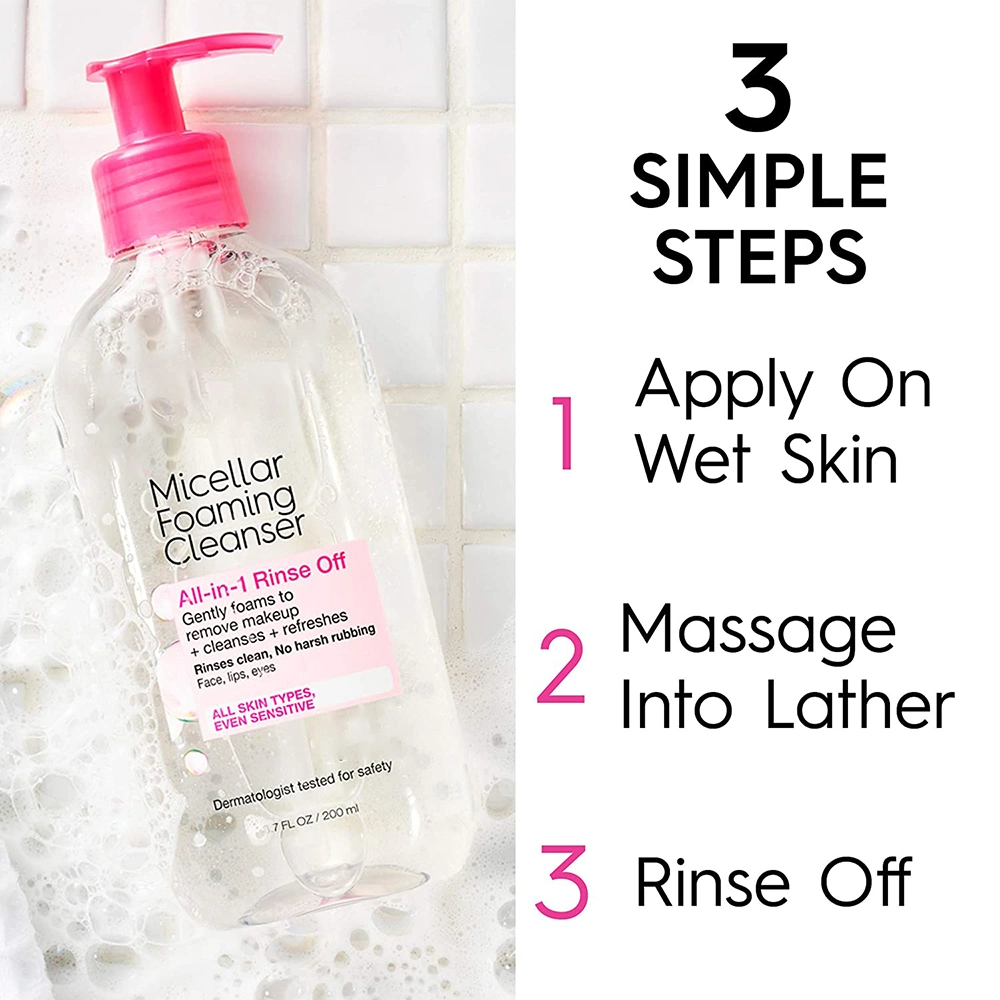 Makeup Remover Water No Alcohol Face Cleanser Micellar Cleaning Water All-in-1 Hydrating for All Skin Types