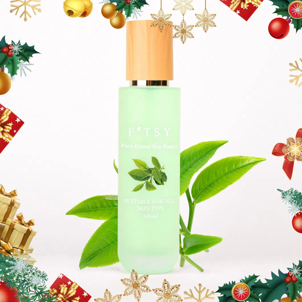 OEM Directly Factory Skincare Organic Aha Smoothing Acne Reduce Brightening Green Tea Face Toner