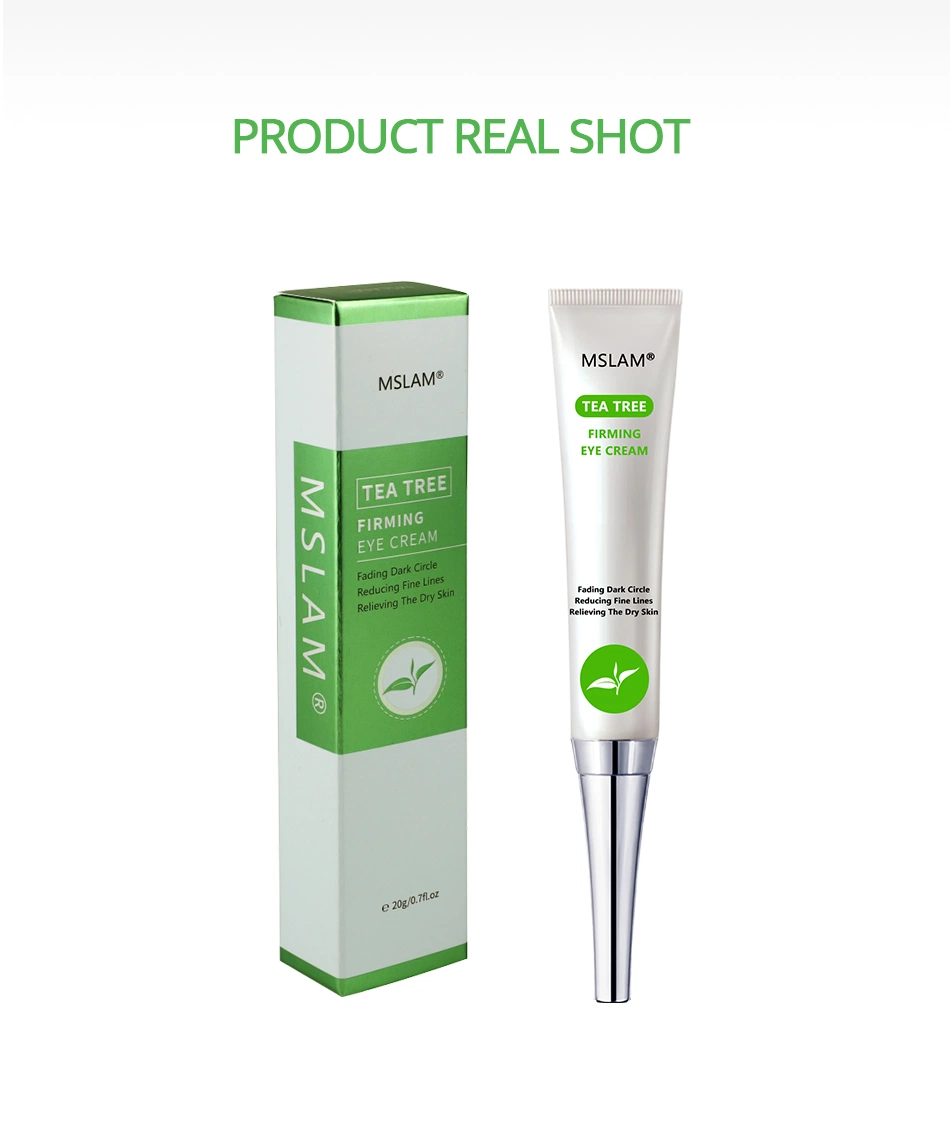 Mslam Tea Tree Eye Cream 20g Anti-Wrinkle Anti-Hydrating Dark Circles Skin Care for Puffiness and Pouch Eye Cream