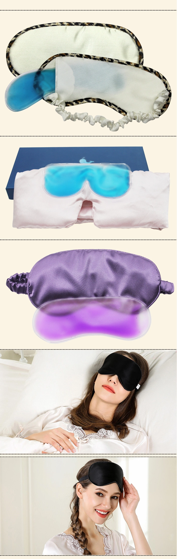 Portable Custom Soft Cloth Sleeping Eye Mask for Travel Use