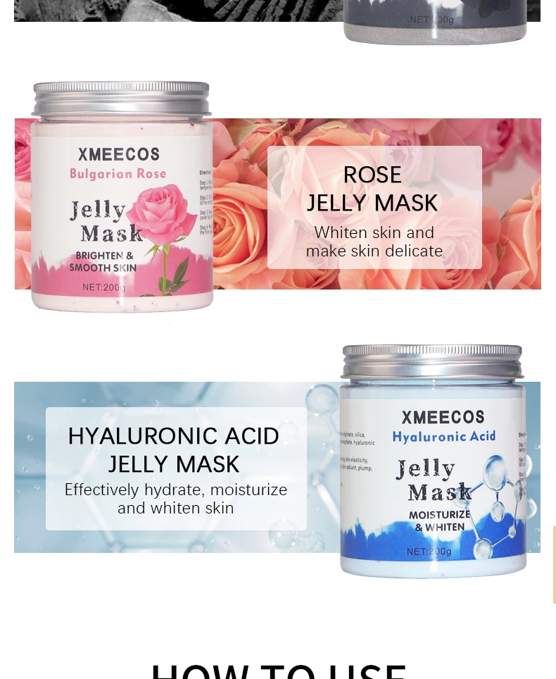 Skin Care Organic Rose Hydro Jelly Powder Peel off Face Mask