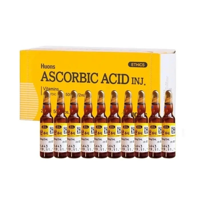 Korea Original Huons Ascorbic Acid Vitamin C Ampoules 500mg/2ml for Skin Whitening Injections