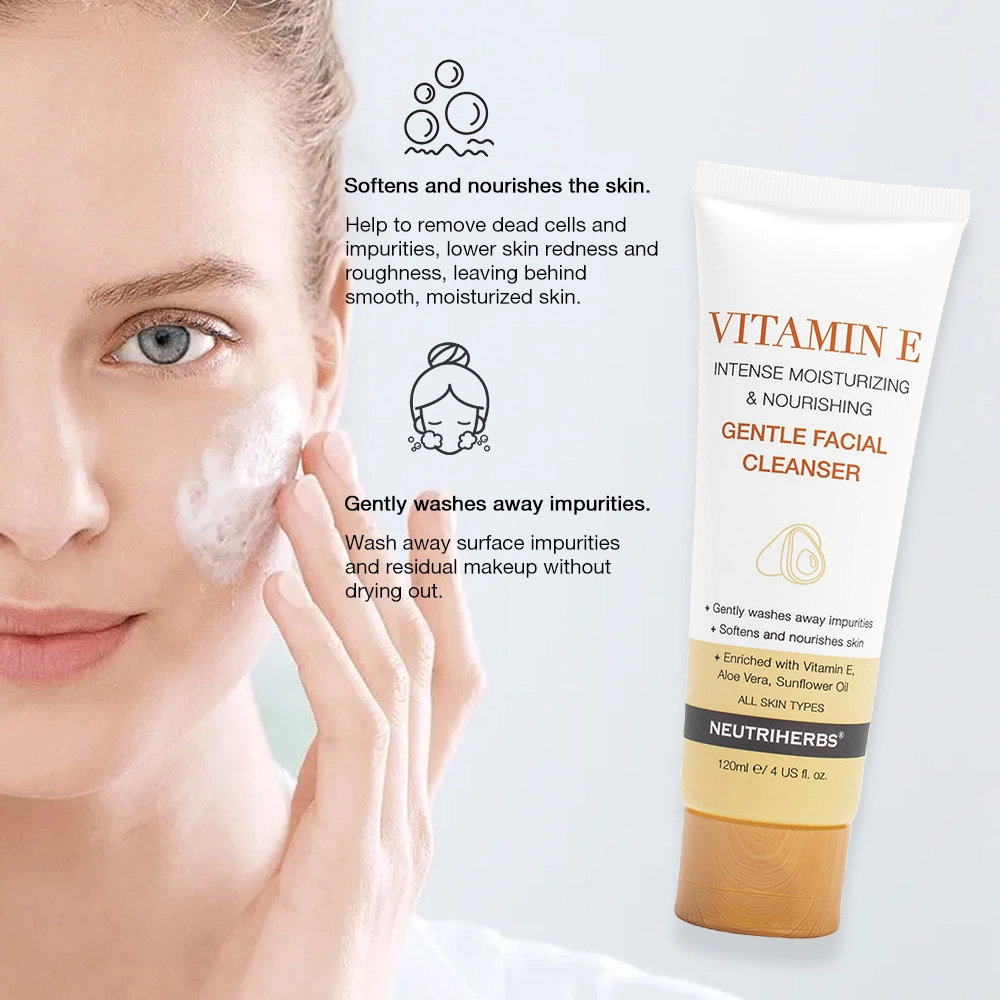 OEM Face Skin Beauty Face Wash for Combination Skin Vitamin E Cleansing Foam