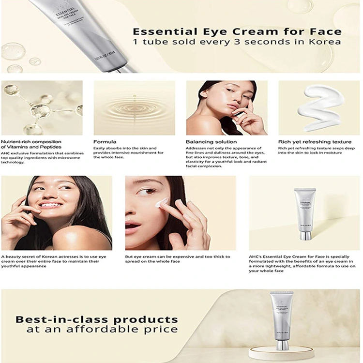 OEM ODM Cosmetics Face Moisturizer Essential Eye Cream for Face Anti-Aging Hydrating