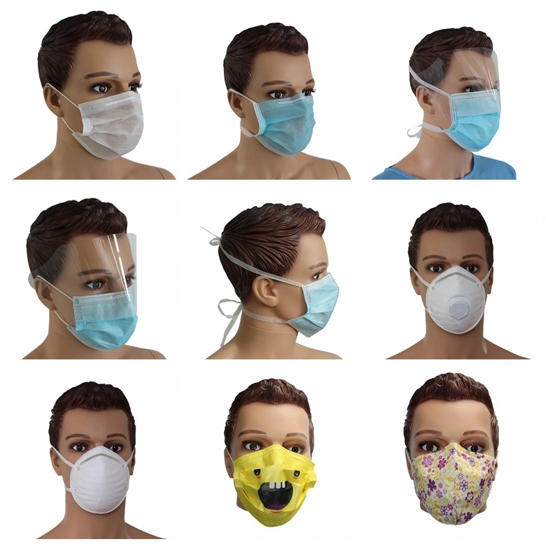 Disposable Mask Kn95mask with Black and Customised Color Factory KN95 Face Mask Non-Woven 5ply Masks