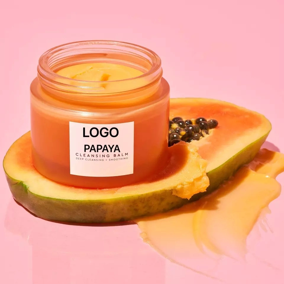 Private Label Logo Oil Free Hydrating Exfoliating Eye Make up Remover Cleanser Papaya Makeup Remover Cleansing Balm