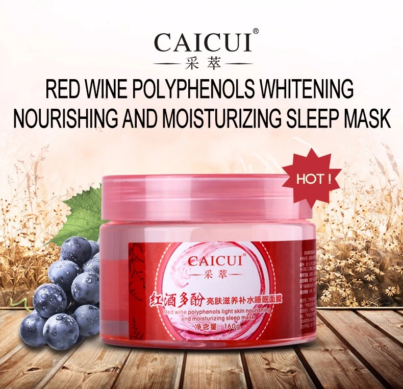 Red Wine Essence Sleeping Mask No Wash Moisturizing Night Cream Anti Aging Anti Wrinkle Nutrition Facial Cream