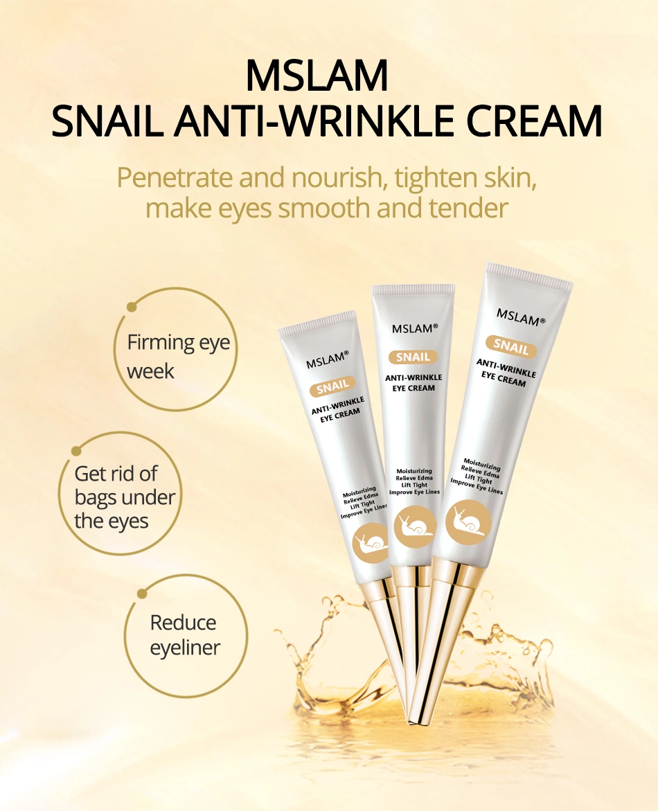 Mslam Snail Eye Cream Moisturize and Anti-Wrinkle Skin Care to Remove Pouch Snail Cream 20g