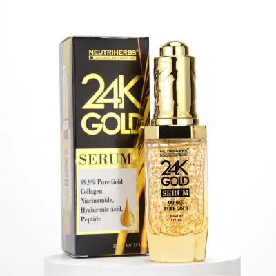 Venta caliente de la belleza sensible Anti Wrinkle 24K de oro puro de suero de la piel facial