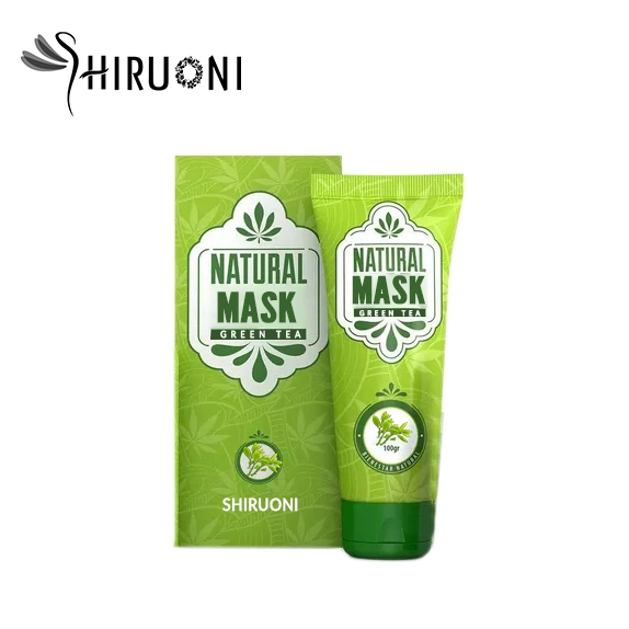 Private Label 100% Pure Moisturizing Green Tea Mud Mask Acne Pore Shrinking Facial Clay Mask