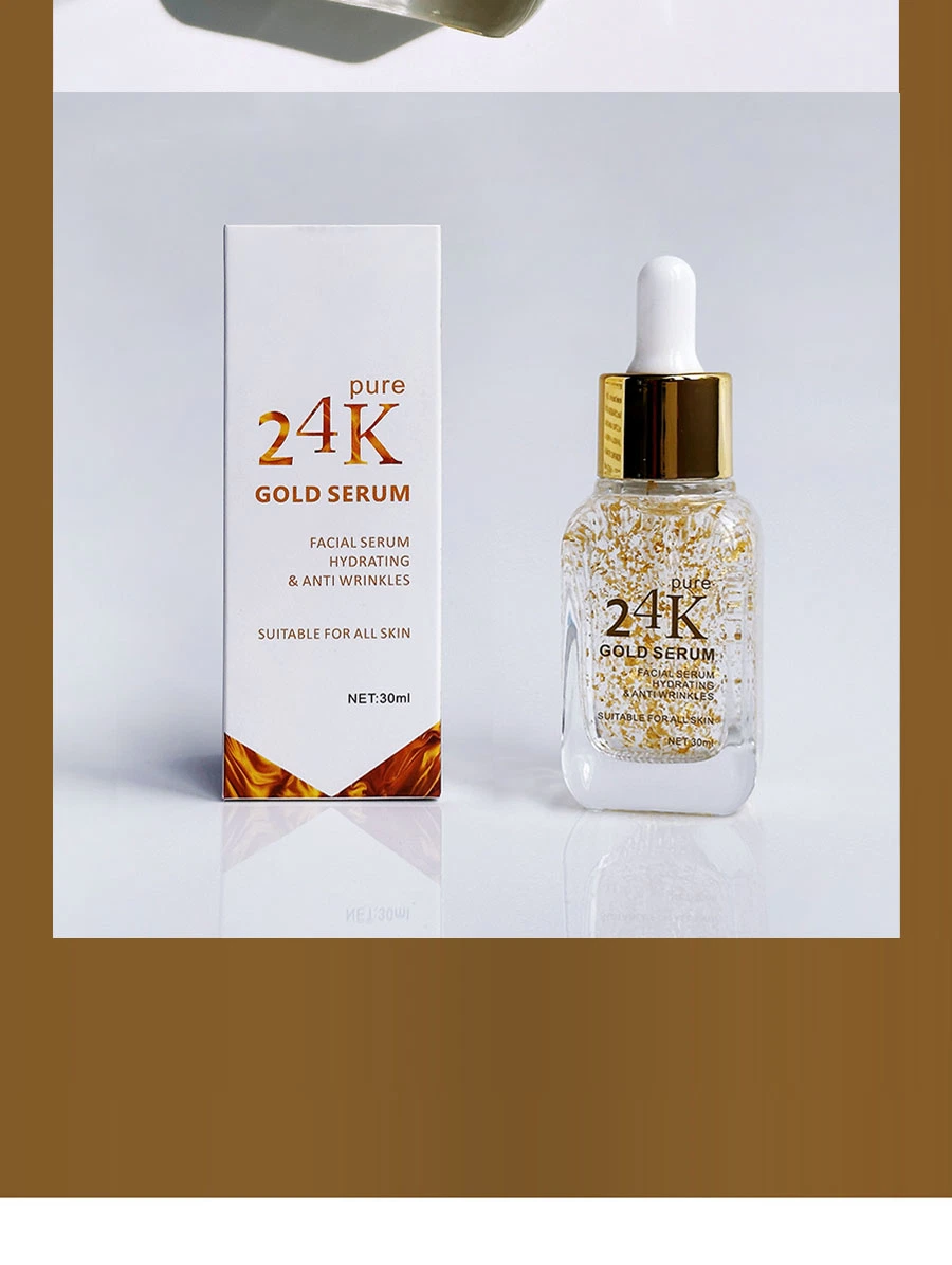 Whitening Anti-Aging Wrinkle Firming Repairing Collagen 24K Gold Facial Peptide Face Serum