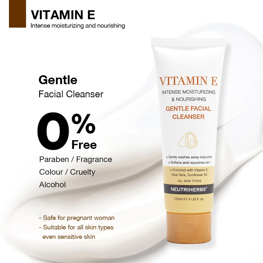 OEM Face Skin Beauty Face Wash for Combination Skin Vitamin E Cleansing Foam