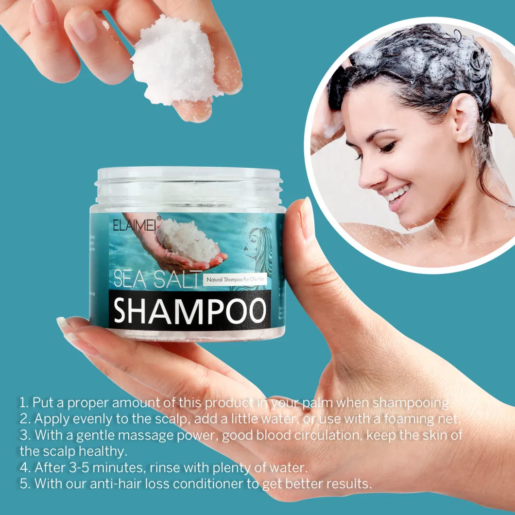 Sea Salt Nourishing Scalp Shampoo Cleansing Oil Control Shampoo Anti-Dandruff Itching Shampoo