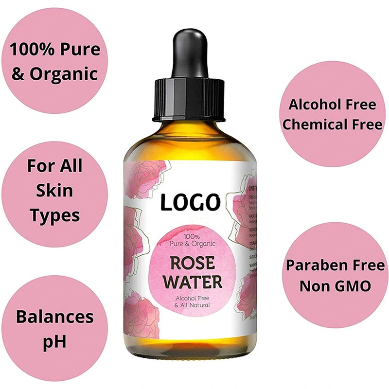 Private Label Organic Facial Toner Hydrating Brightening Skin Care Toner Rose Toner for Face