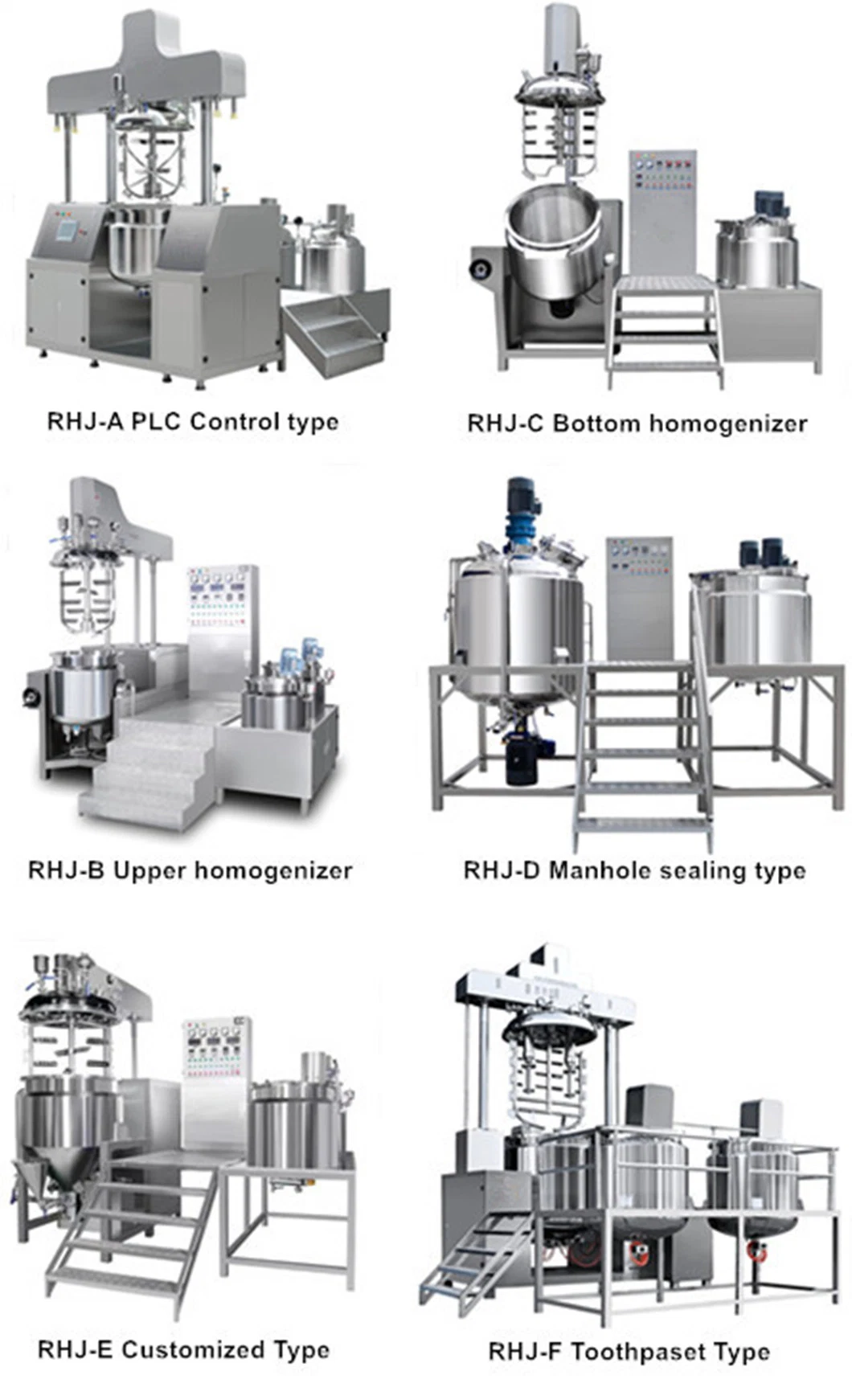 China Manufacturer Small Industrial Lotion Mixer Cosmetic Emulsifying Homogenizer Machine