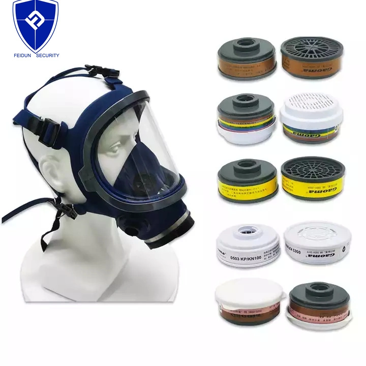 Manufacture Industry Self-Priming Tactical Acid Diver Silica Gel Additional Filtering Full Face Rebreather Gas Mask