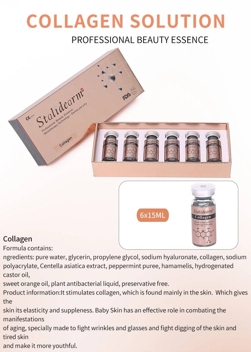 OEM Skin Care Mesotherapy Serum Private Label Stalidearm Collagen Brightening Vitamin C Face Serum