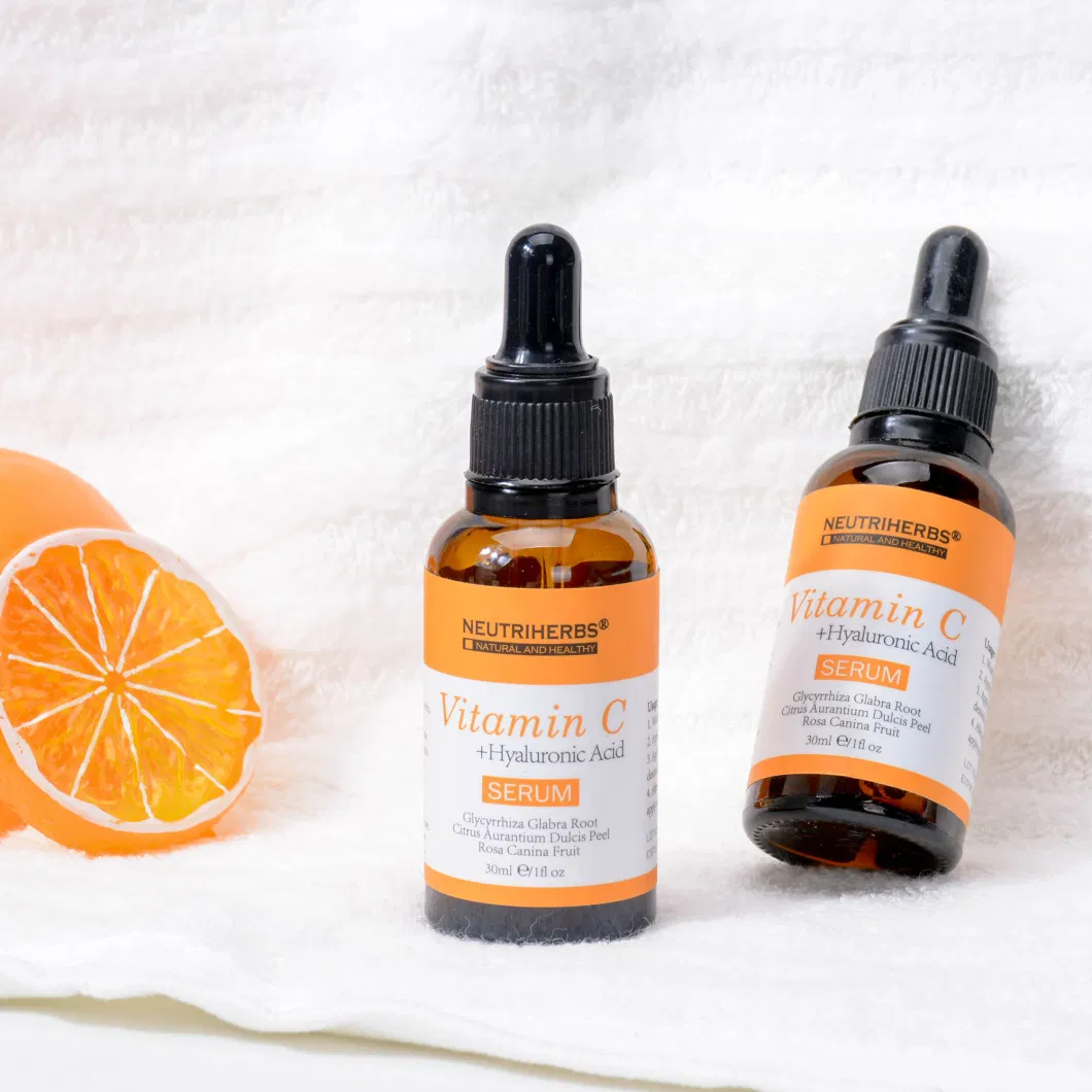 Private Label Skin Brightening with Hyaluronic Acid Organic Vitamin C Serum for Face