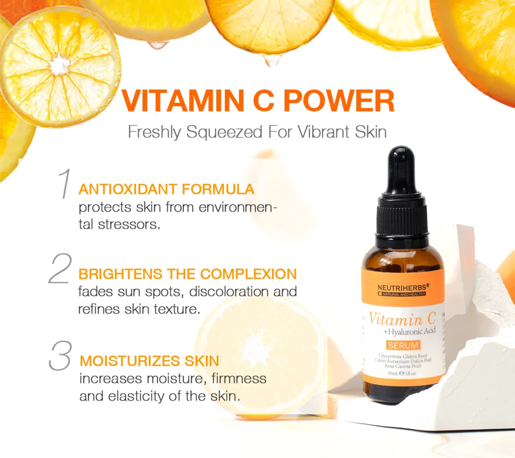 Professional Skin Care Products Hyaluron Anti Aging Vitamin C Serum Private Label