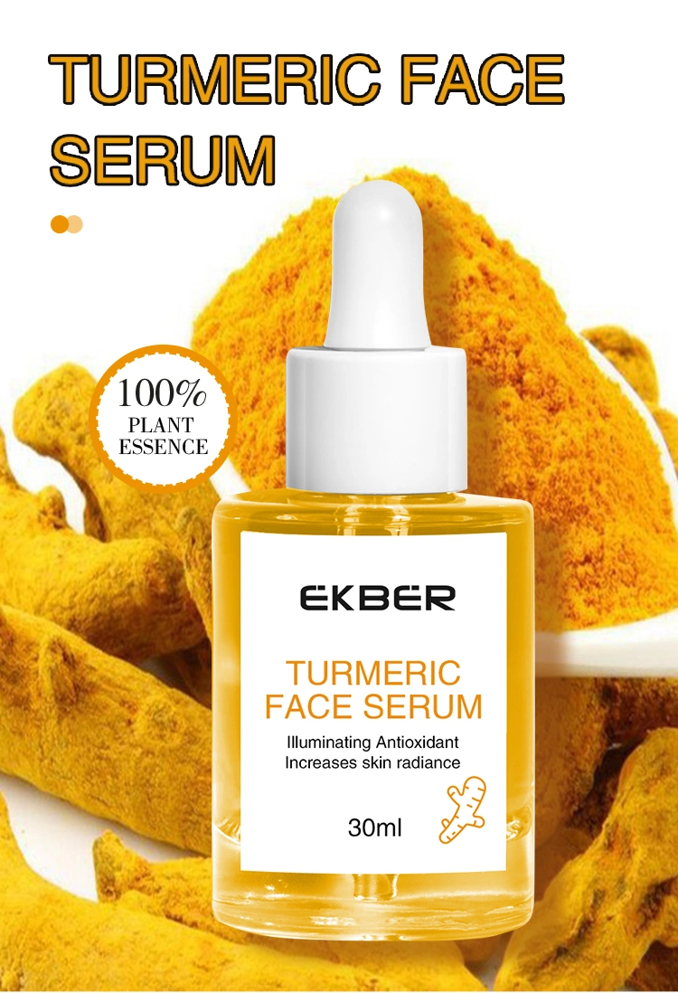 2022 New Arrival Ekber Organic Whitening Turmeric Serum Anti Acne Exfoliate Dead Skin and Hair Growth Serum Skin Care Wholesale