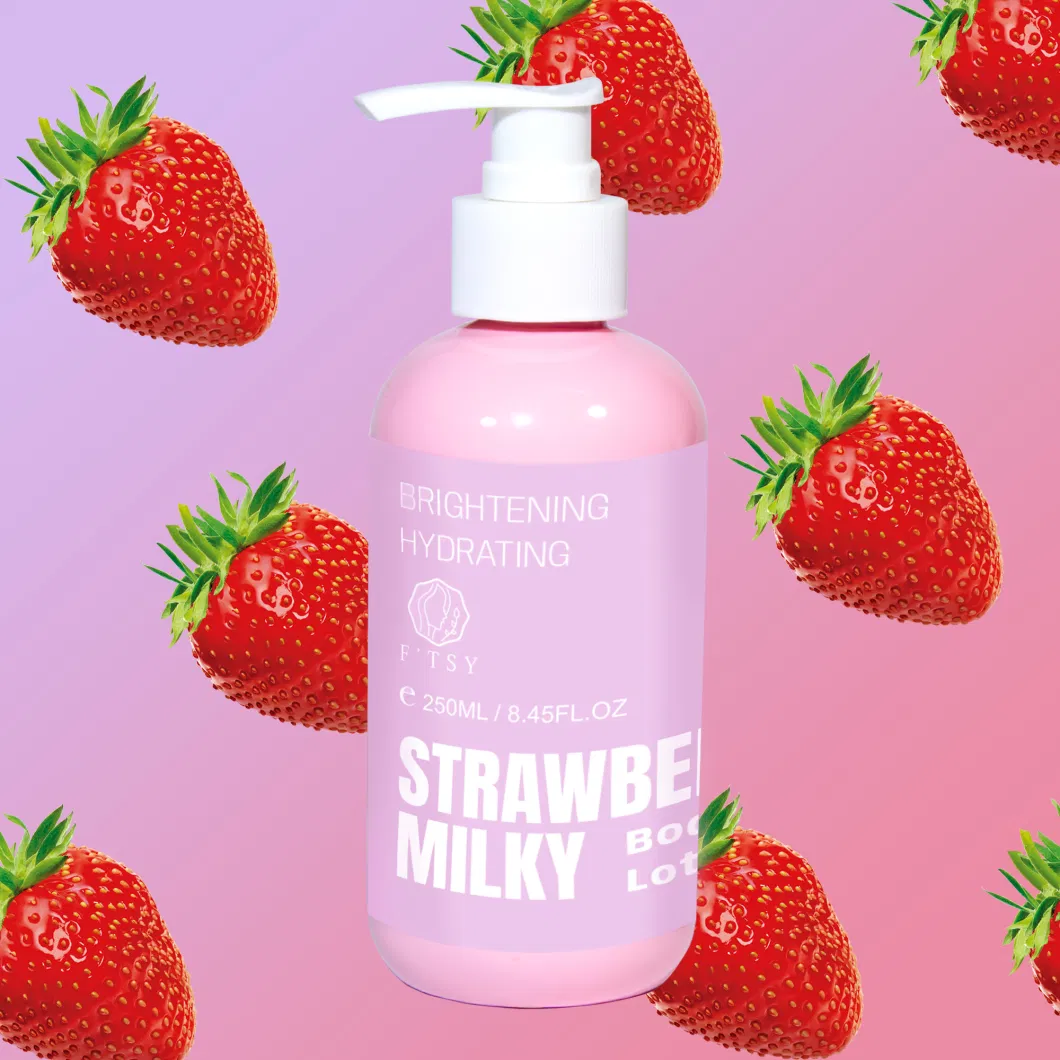 Custom Vitamin E Milky Care Strawberry Brightening Moisturizing Whitening Body Lotion