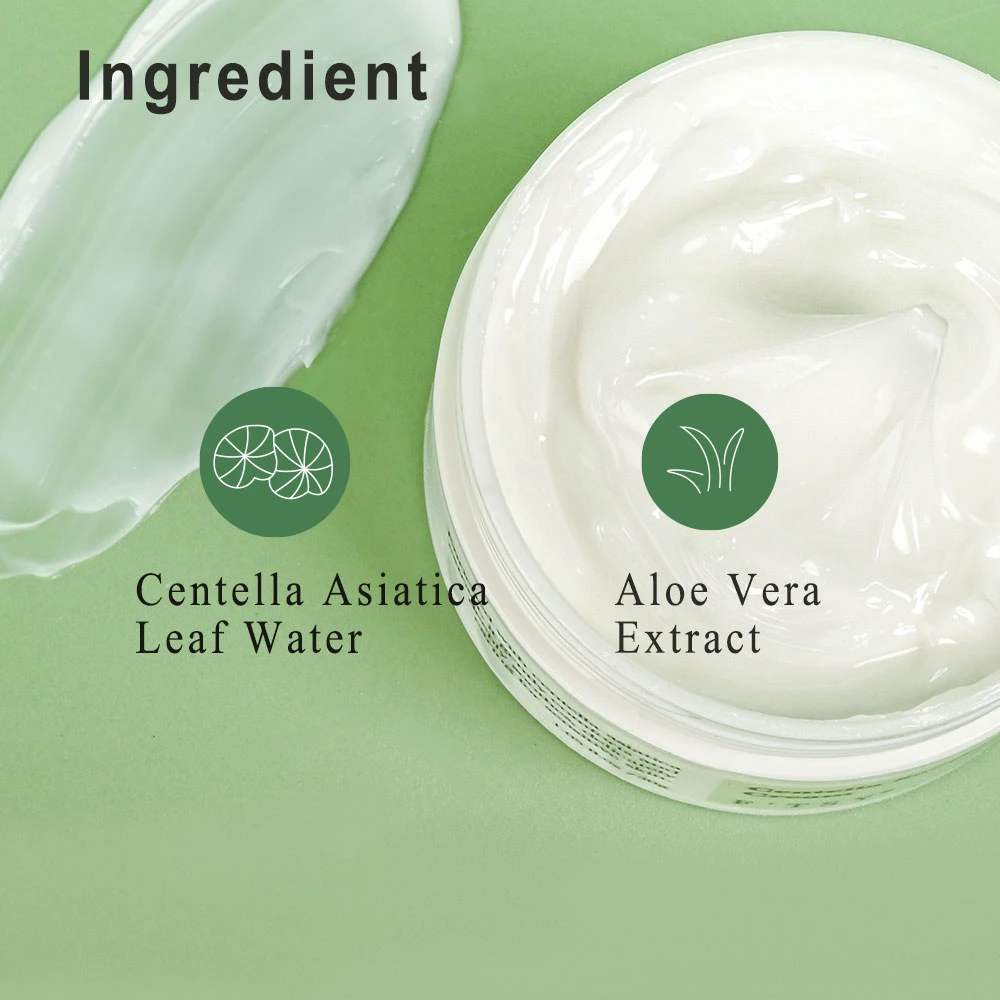 Private Label Repairing Moisturizing Spot Lightening Marine Algae Squalane Skin Care Face Centella Asiatica Cream Moisturizer