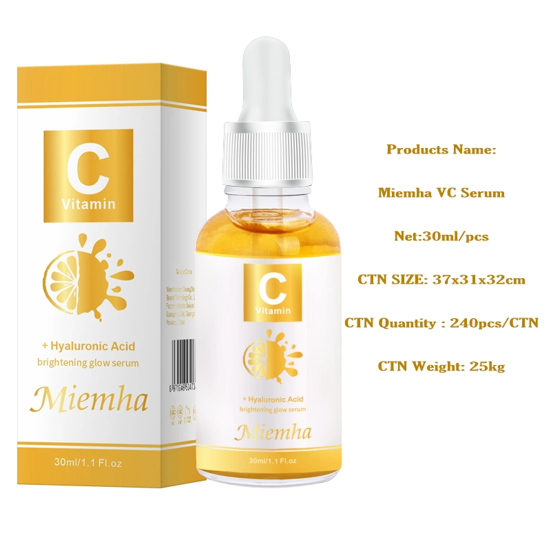 Private Label 30ml Deep Moisturizing Hyaluronic Acid Skin Serum Brightening Whitening Vitamin C Serum for Face