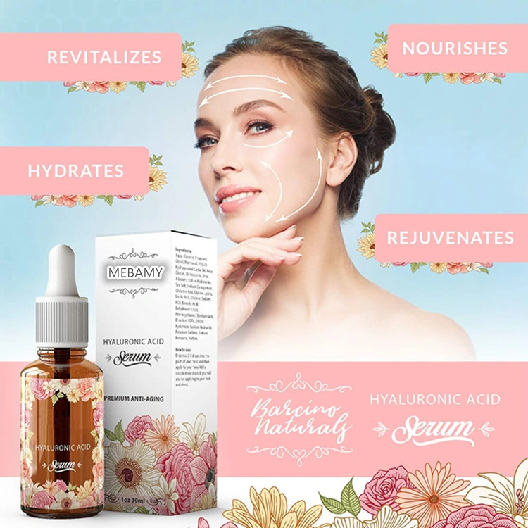 Professional Custom Facial Hydrating Anti-Aging Pure Hyaluronic Acid Serum for Dry Skin