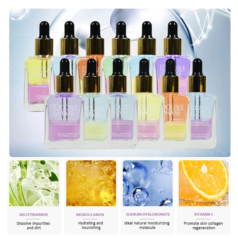 Organic Natural Anti Aging Vitamin C Face Serum Whitening Collagen Niacinamide Hyaluronic Acid Polypeptide Facial Serum