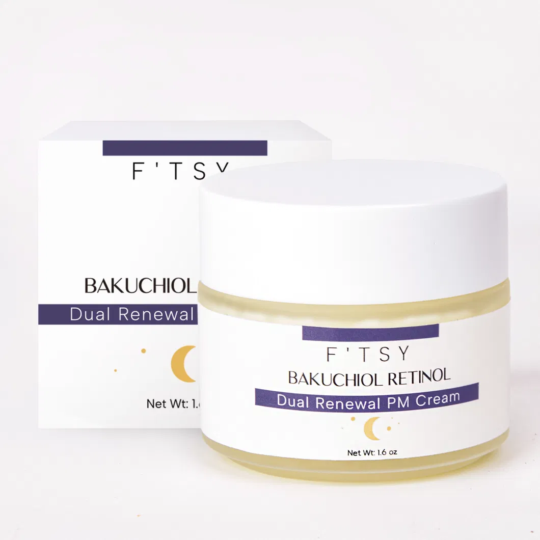 Custom 50ml Factory Price Repairing Bakuchiol Retinol Pm Cream Anti Aging Fine Lines Hydrating Moisturizer