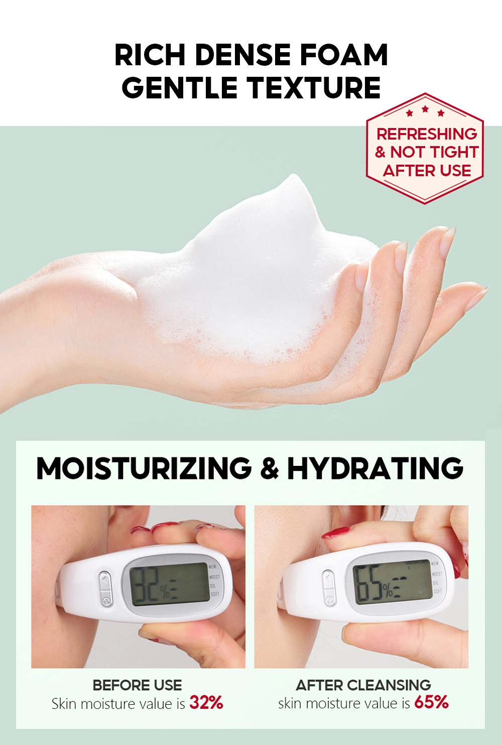 Korean Cleansing Milk Facial Foam Cleanser Private Label Organic Brightening Face Wash Facial Cleanser