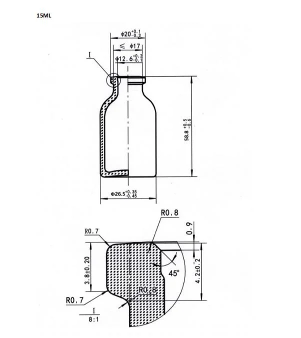 250ml 500ml Glass Bottle Factory Amber and Clear Moulded Serum Glass Vial