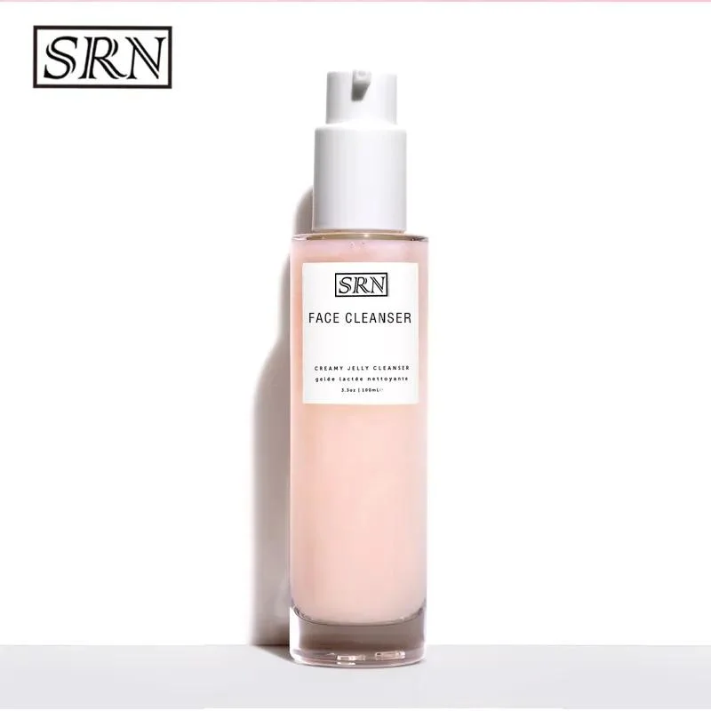 100ml Foam Cleaning Gel Gently Removes Makeup Cleanser Rose Water Creamy Jelly Facial Cleanser