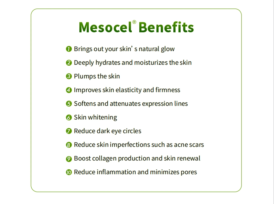 Mesocel Skin Care Brightening Mesotherapy Mesotherapie Injection Ampoule Serum for Microneedling