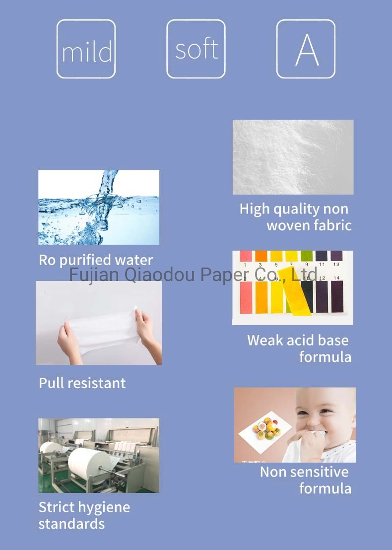 China Manufacturer Daily Use Cleaning Disposable Baby Facial Wet Wipes