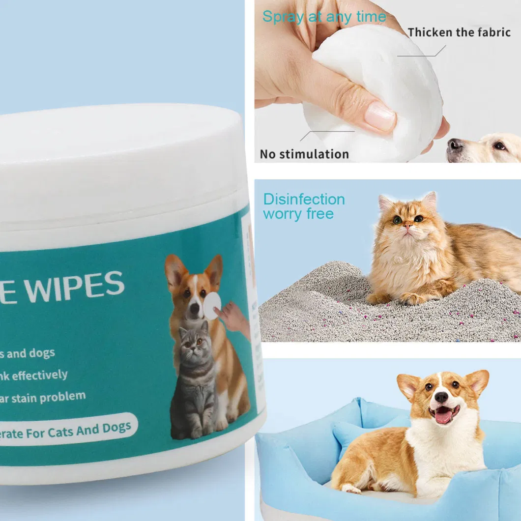 Pet Eye Wipes for Removing Tear Stains, Cleaning Facial Tissues for Cats, Special Tool to Eliminate Tear Marks