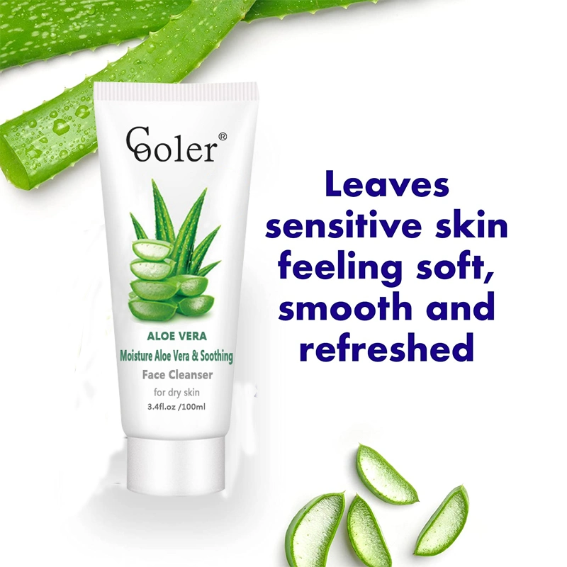 Customized Lightening Firming Facial Foam Face Wash Cleaning Sensitive Skin Aloe Vera Cleanser